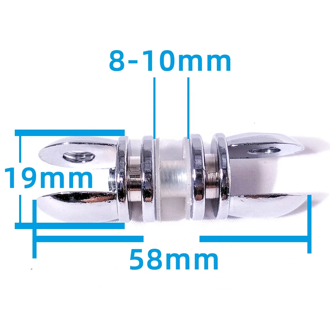 Stainless Steel Glass Clamp Cylindrical Double-Headed Glass Clamps Bathroom Fixed Glass Laminate Bracket