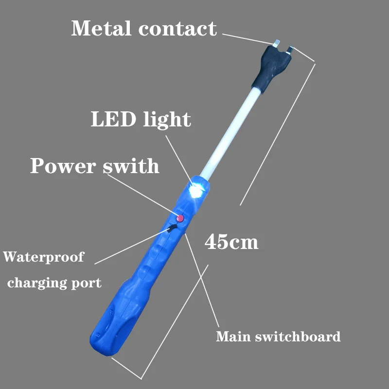 2023 New Design Of 45cm Waterproof Large-Capacity Livestock Products Impact Pig Driven Sheep And Cattle With Led Light