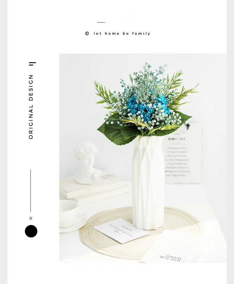 High quality real touch artificial flowers rose bouquet for wedding home decoration artificial flower wholesale cheap artificial