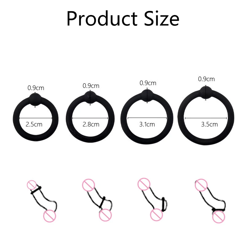 Food Grade Silicone Erotic Toy Cock Rings for Small Penis Dick Latest Sex Toys for Male Elastic Cock Ring Sets Adjustable Tools