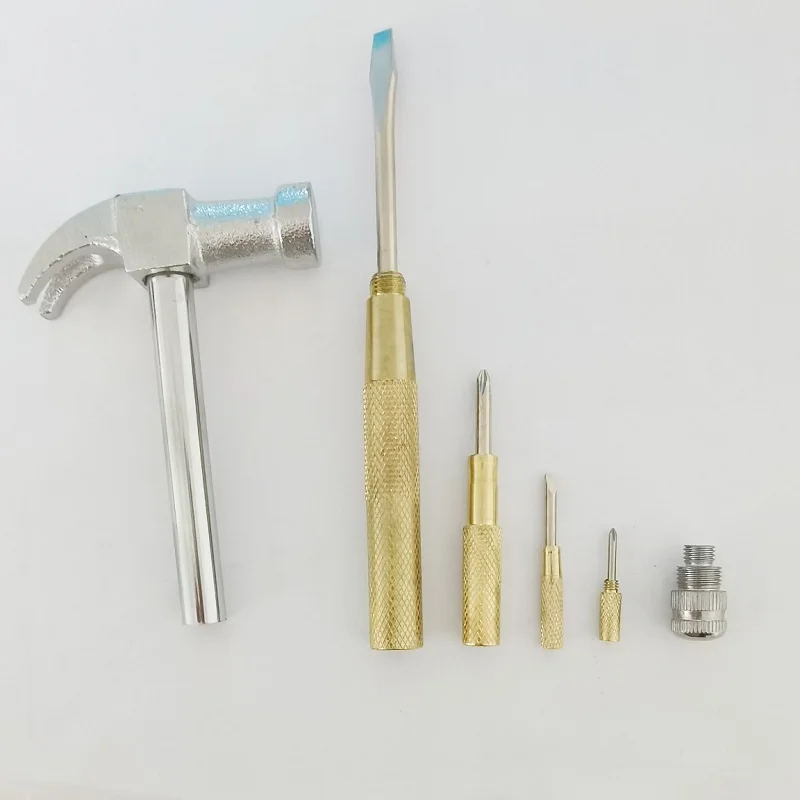 Ultimate Home Improvement Multi Tool Including Phillips flat Head Screwdriver set Nail Puller multipurpose mini 6 in 1 Hammer