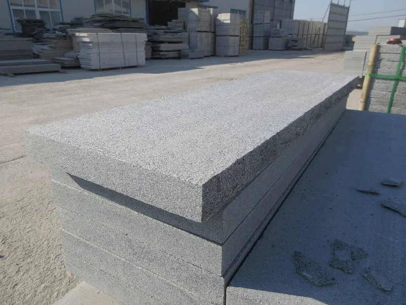 Natural Stone Step  Granite G654 Grey Stone Stair Treads For Outdoor
