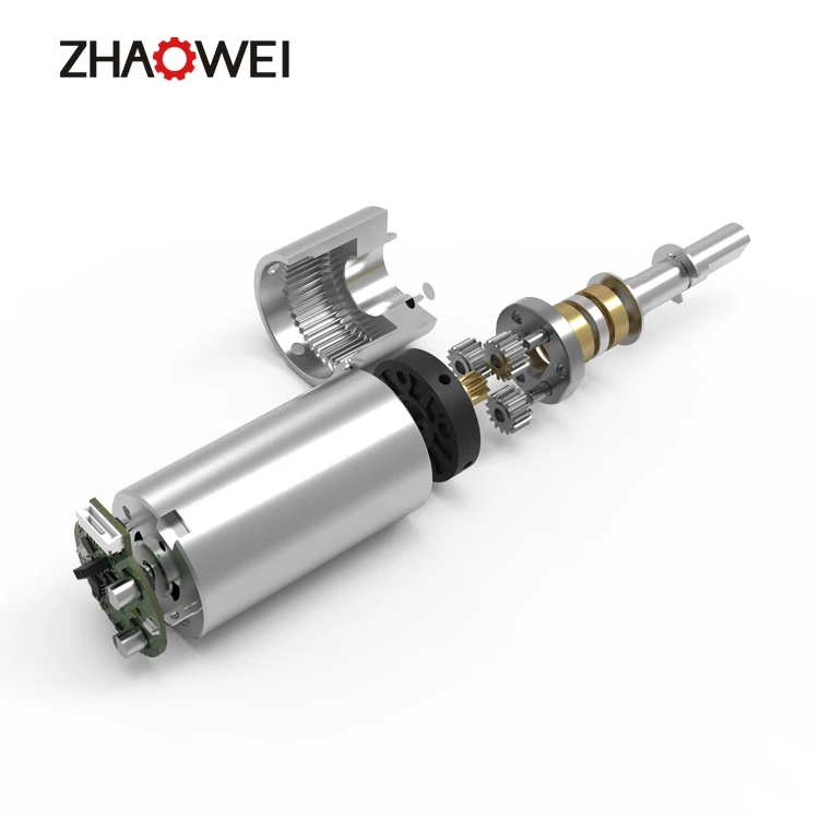 ZHAOWEI high quality small 6v 12v 260rpm dc gear motor 40w 24v for electric power wheelchair