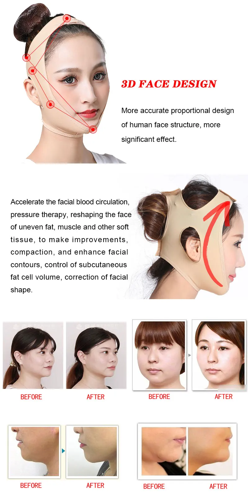 Anti Wrinkle V Full Face Chin Cheek Lift Up Slim Slimming