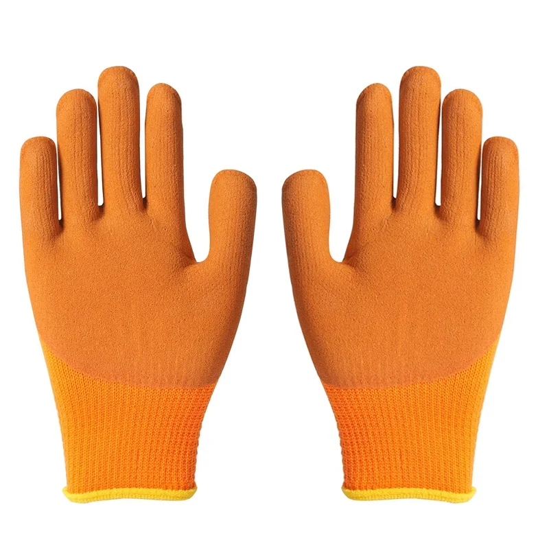 Construction industrial gloves  300# large  Contton Material latex coated  Keep Warm  Winter Safety Working Hand Gloves