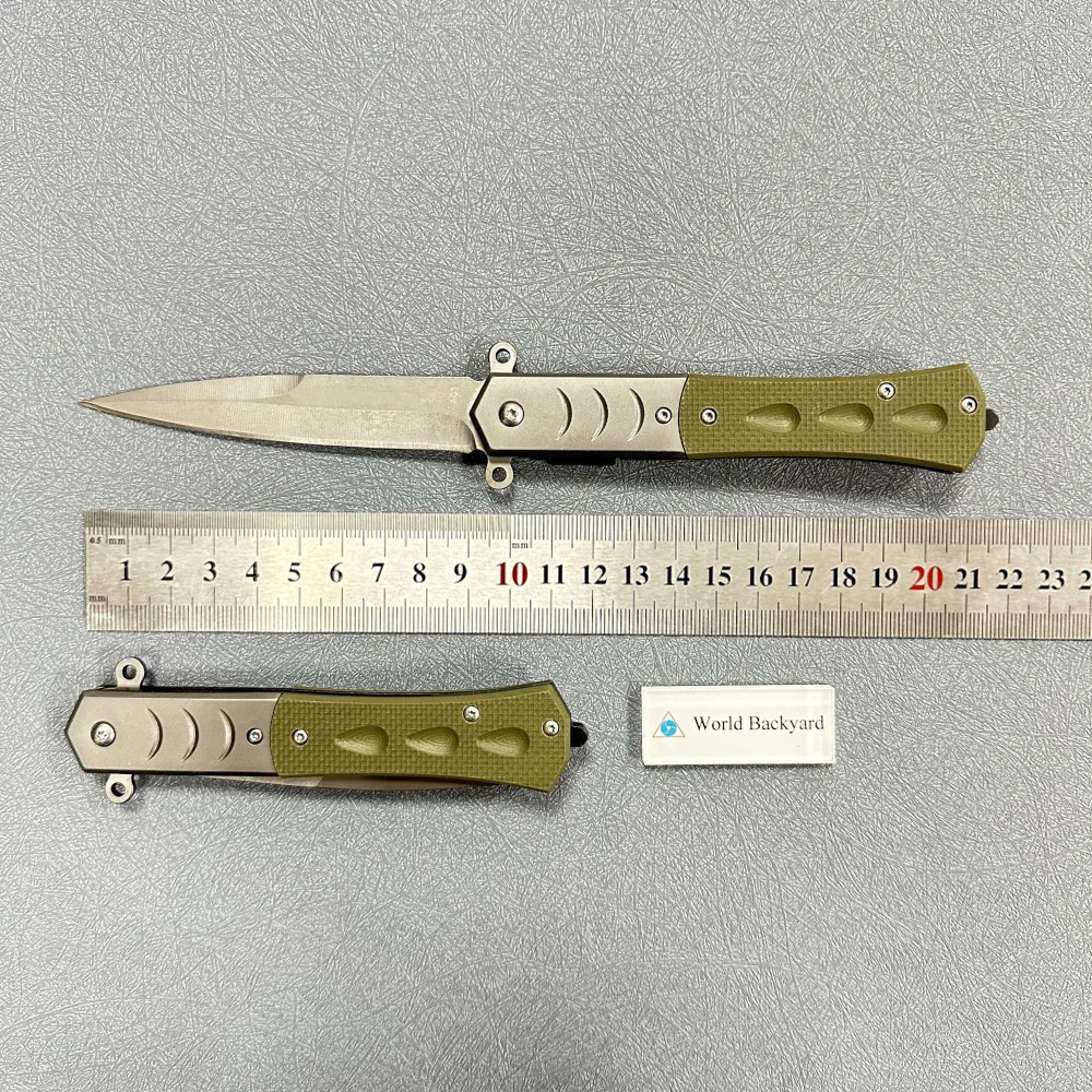 TLDG29 High Hardness Outdoor 440C Steel EDC Pocket Knife Light Weight G10 Handle Camping Knives Self Defense Hiking Fishing