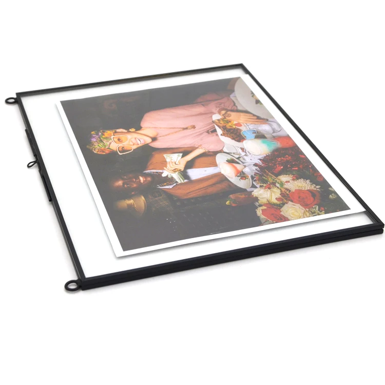 wholesale double sided antique hanging glass frame dried pressed flowers bronze christmas ornament gold ornament luxury home