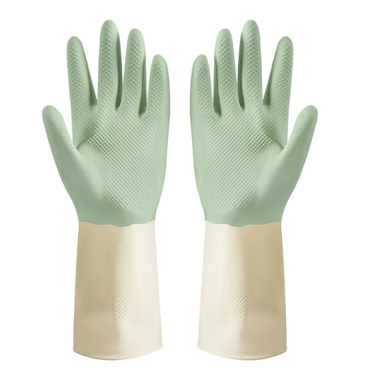 Kitchen Household Working Red White Latex Rubber Dish Washing Gloves Gardening Cleaning Work Hotel Rubber Gloves