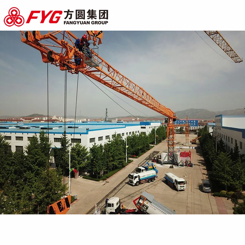 Jib 75m tower cranes for sale in uae machinery new 18ton flat-top tower cran