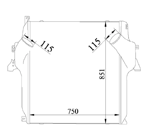 Intercooler for MERCEDES-BENS Inter Cooler OE No. 9425010201 9425010901 9425011001 A9425010201 A9425010901 A9425011001