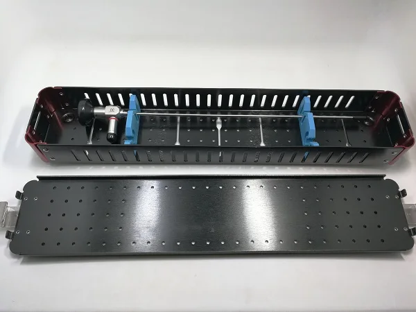 Medical sterilising dissecting instrument box