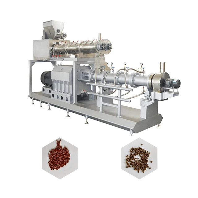 Factory Price fish food production extruder machine floating stainless steel fish feed production line