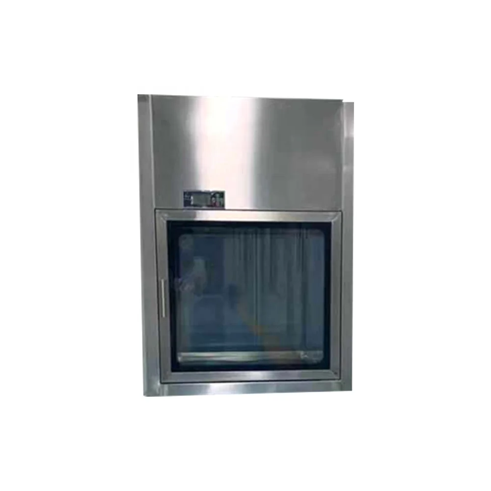 
Pass box for clean room with electronic interlock 