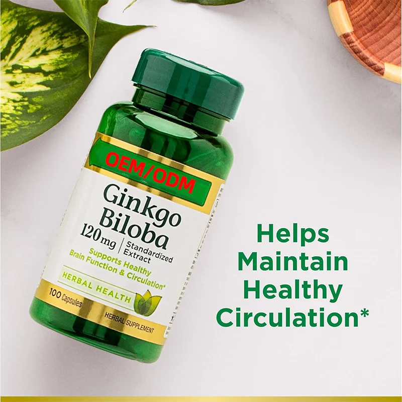Natural Ginkgo Biloba Leaf Extract Supplement Extract 120 Milligrams Improve Cognitive Function Ginkgo Biloba 100 Capsules