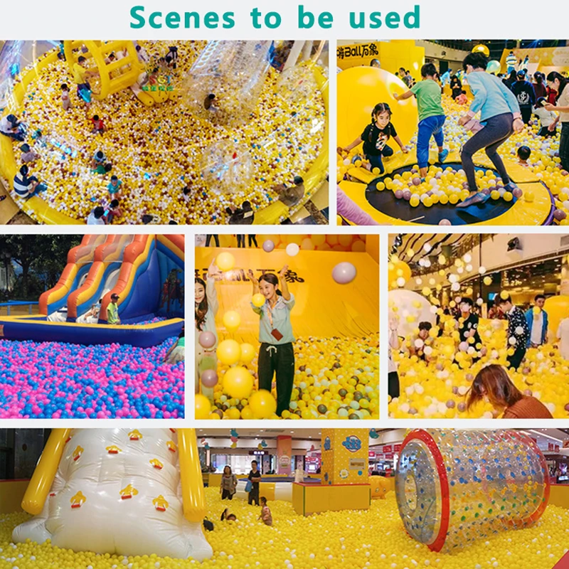 
High Quality Kids Plastic Toy Macaron series color size 5.5cm Baby Water Pool Ocean Wave Ball 