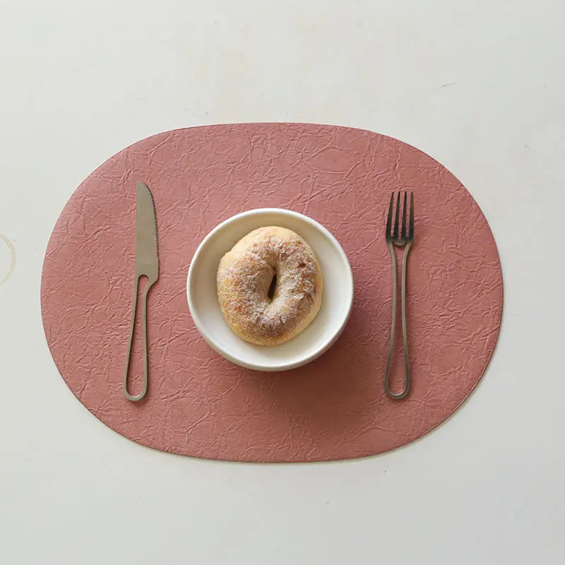 Leather Heat Insulation Anti-oil Placemat Dining Restaurant Table Mat Decor Mat Placemats for Kitchen