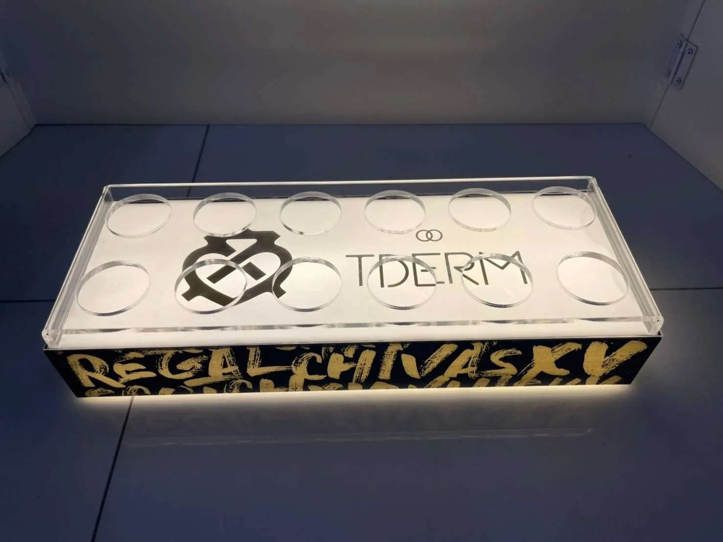 Premium nightclub bar lounge alcohol led cocktail shot glass serving tray for beer wine tequila vodka liquor whiskey martini