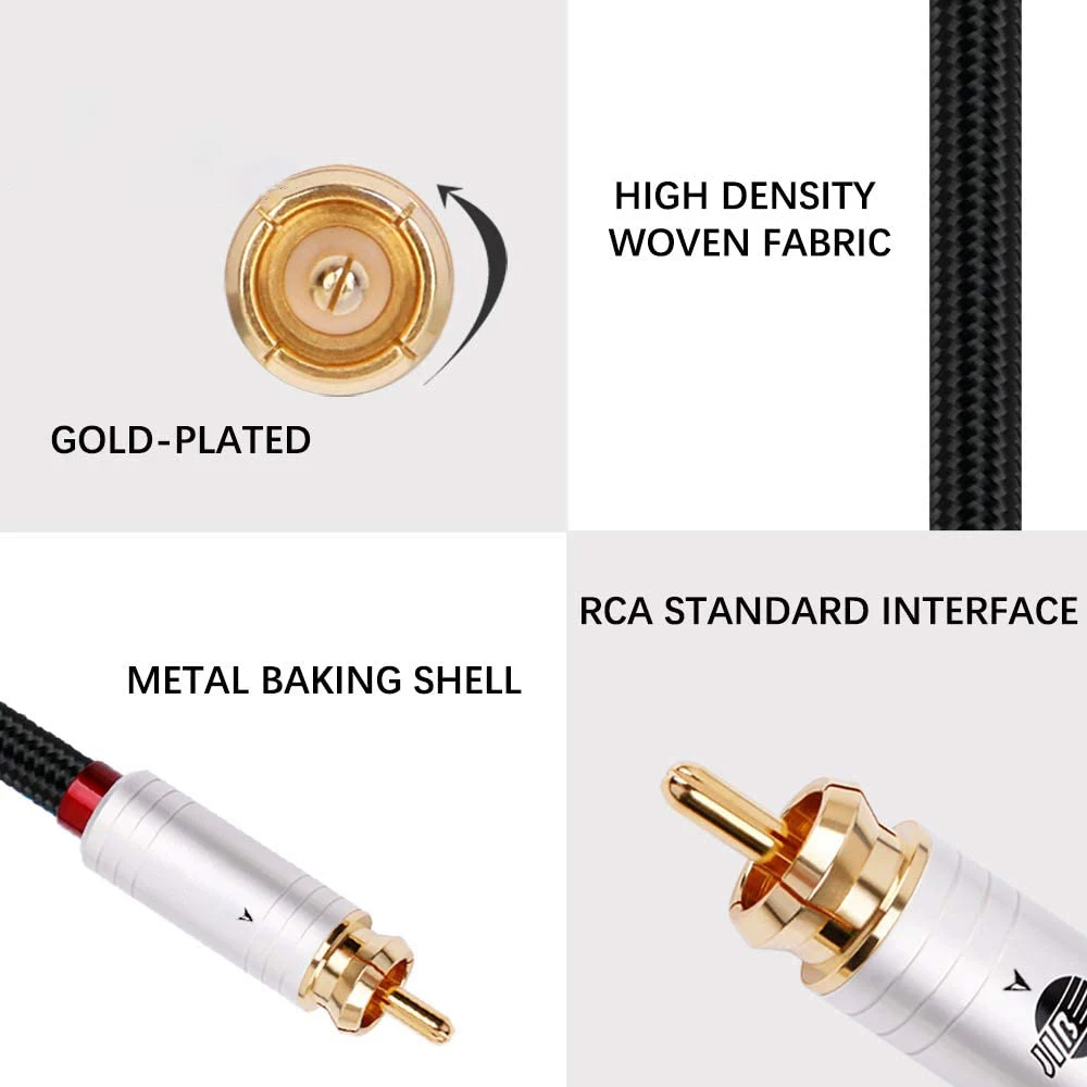 Digital Audio RCA Cable Premium Stereo RCA to RCA Coaxial SPDIF Cable Male Speaker Hifi Subwoofer Cable AV 0.5m 1m 2m 3m 5m