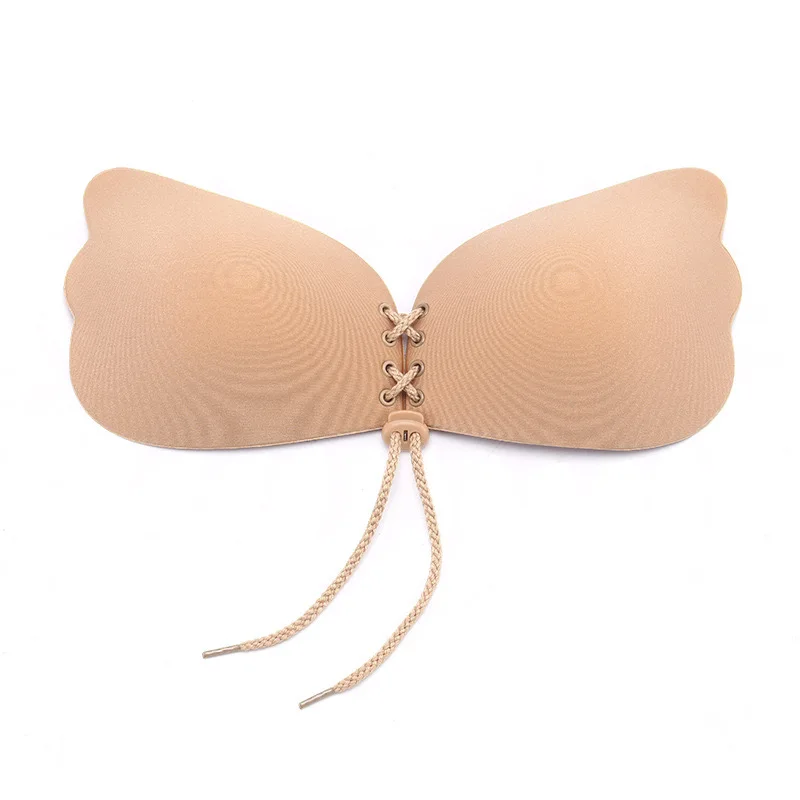 hot sexy Wholesale push up silicone strapless backless nude bra Invisible Self sticky bra Sexy backless adhesive Nipple Covers