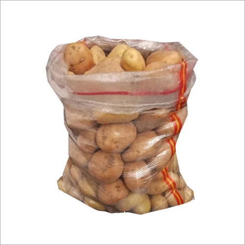 50kg transparent pp woven sack for packing potato woven sack with single fold single switch