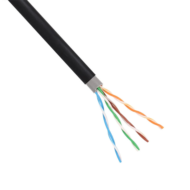 Gigabit Network Cable Fast Cat5e Outdoor Ethernet Twisted Pairs 24awg Bare Copper Network Cat 5e  Lan Cable for Project Tender