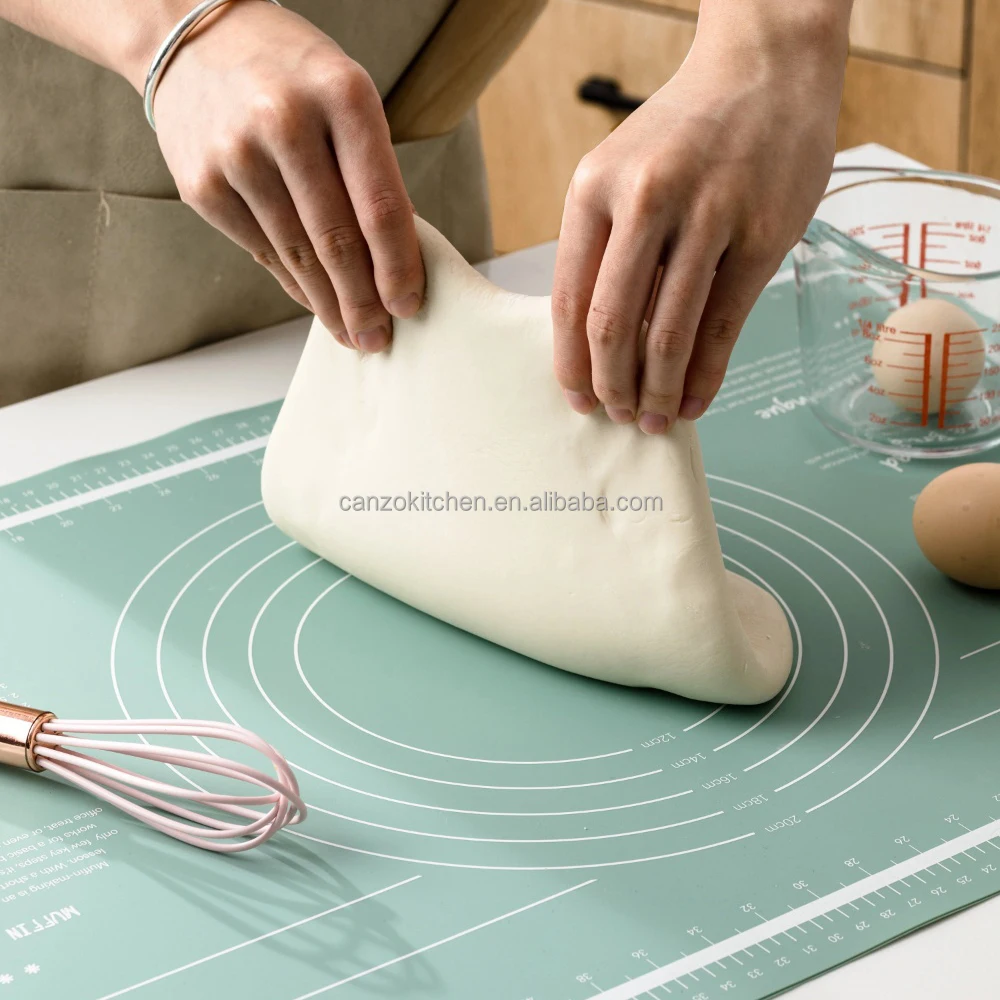 CANZO Non Slip Silicone Kneading Dough Rolling Mat Thicken Heat Resistant Pastry Silicone Baking Mat