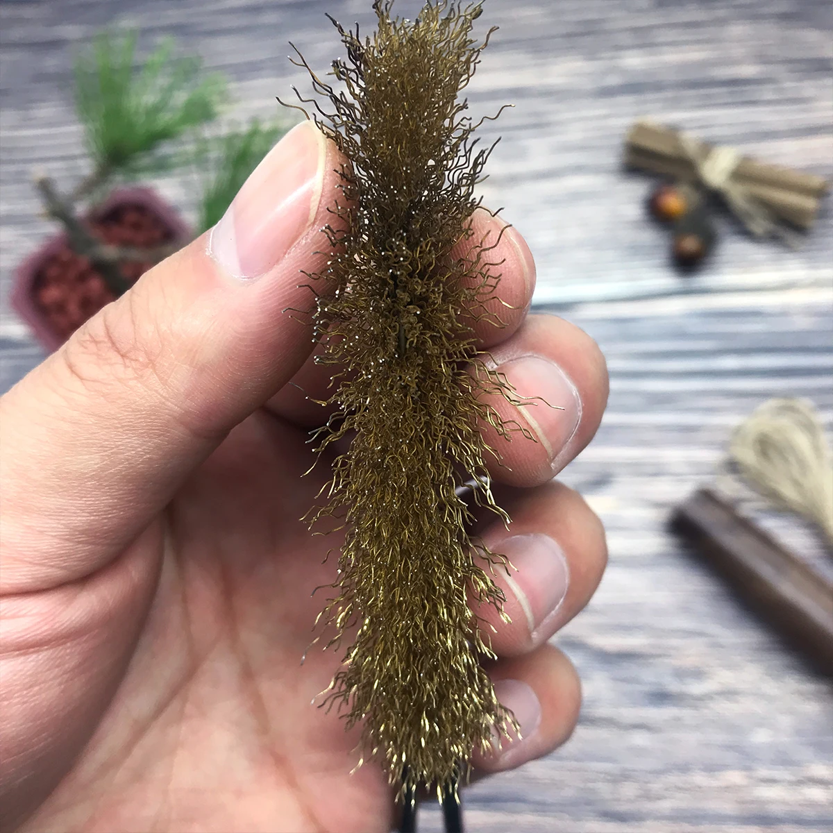 Bonsai brush  Curved head 220mm long handle gardening brush Garden Washing Tool Soft Bonsai Brush