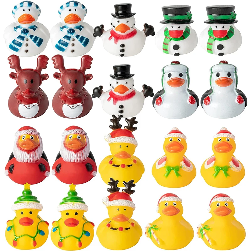 Wholesale Cheaper Sound Duck Toy Christmas Squeaky Shower Rubber Duckies Toys Swimming Pool Mini Rubber Duck
