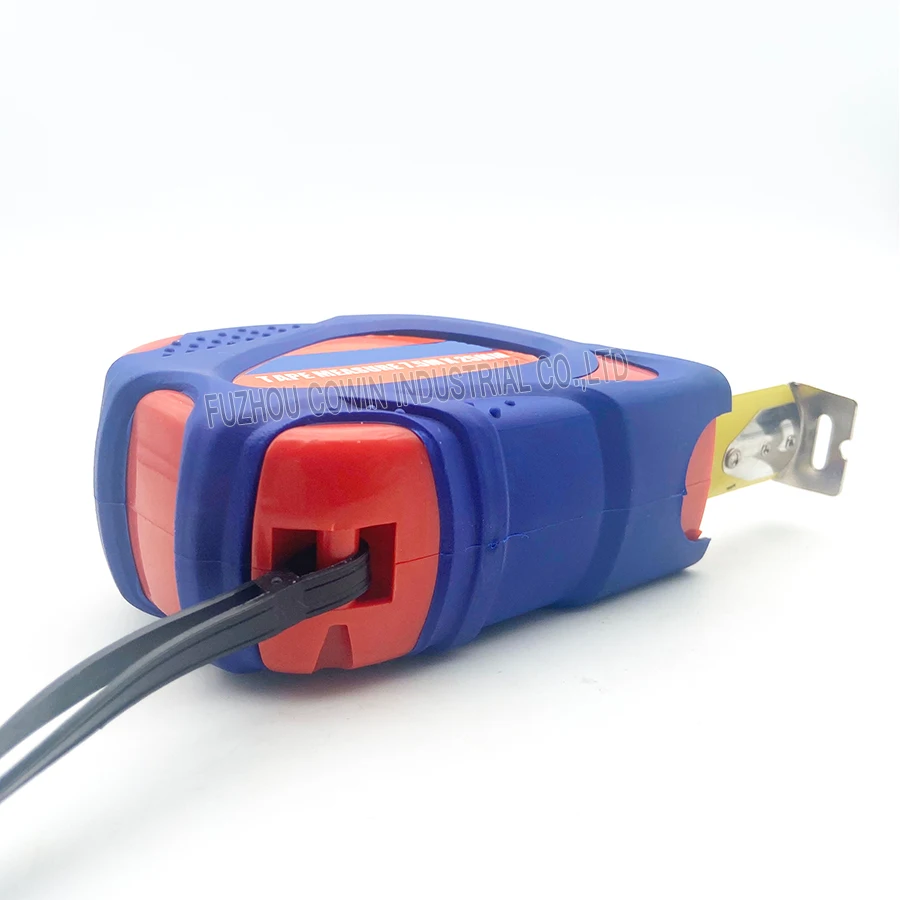 7.5m / 25ft x 25mm Self-lock length measurement meter measuring tape with rubber coated ABS shell