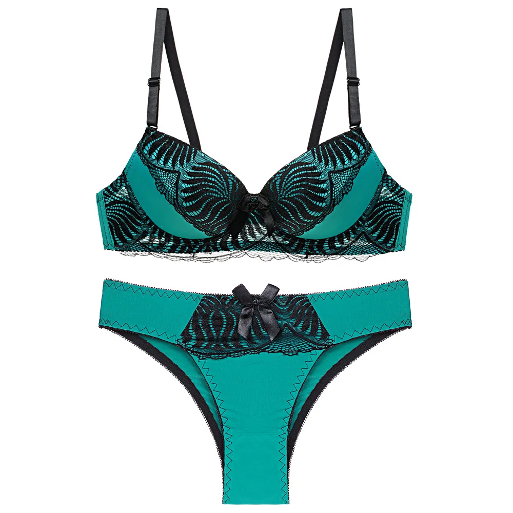 
2112 New Embroidered Ladies Sexy Underwear Set Gathered Lace Bra and Thong for Women 