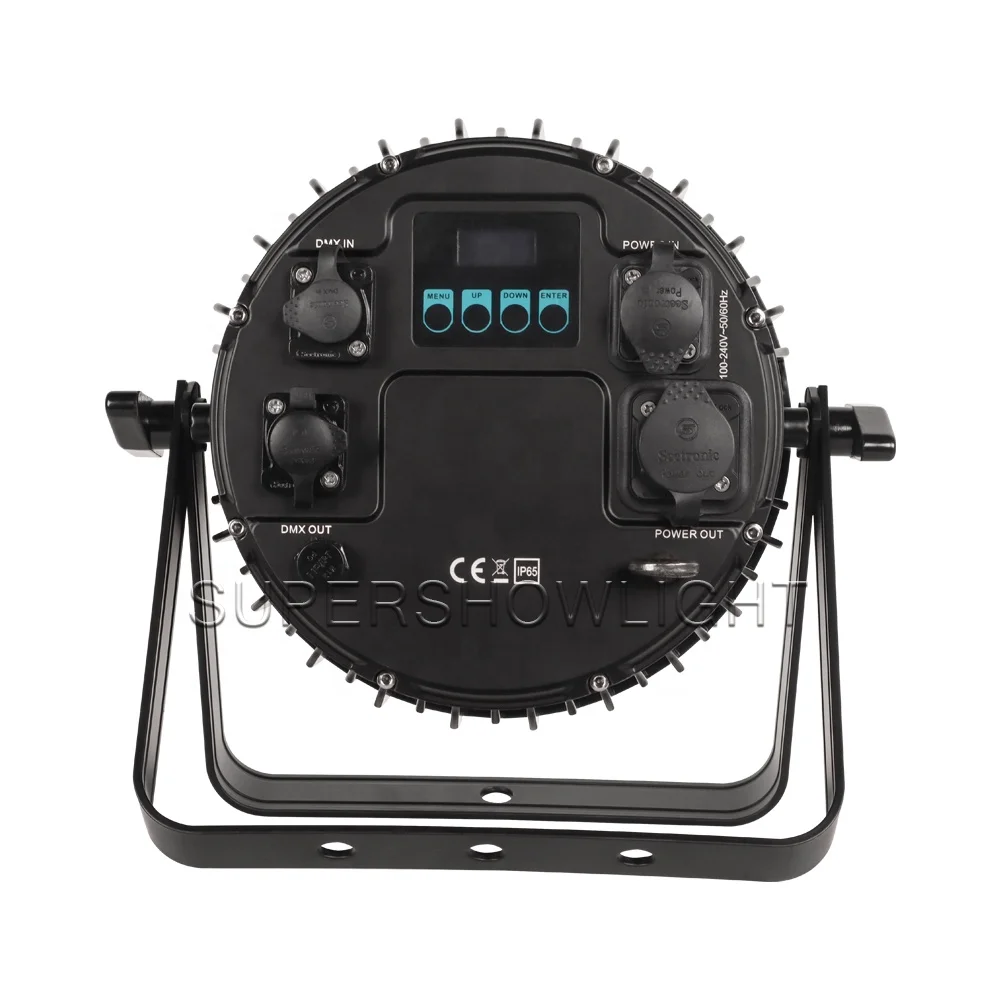 Supershow par led 18x18w rgbw a uv 18*18w 6in1 flat par dmx512 aluminum alloy ip65 waterproof rgbw led outdoor stage par light