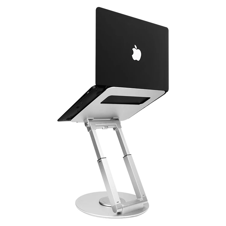 360 Rotatable Ergonomic Aluminum  Laptop Stand with Height Adjustable Laptop Holders Supporting Sit & Standing Working