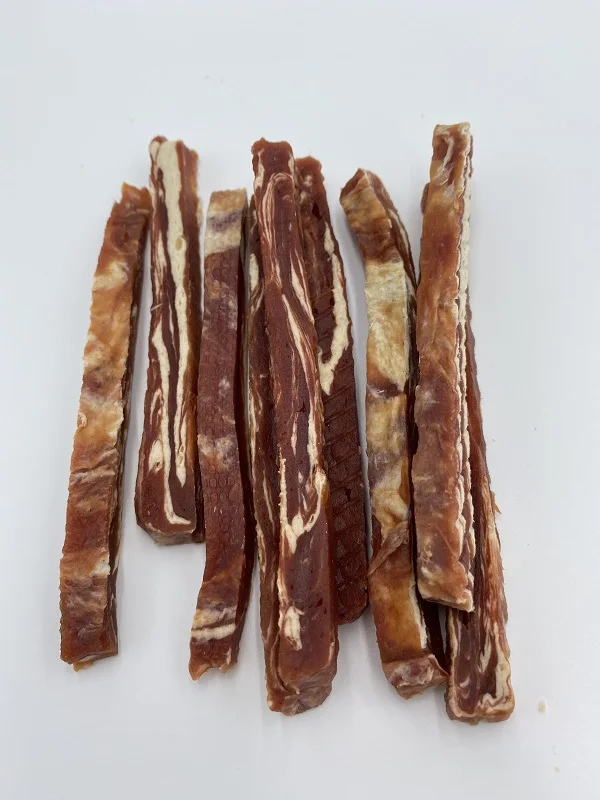 Natural 100% real beef breast high quality dog treats as dog food organic in bulk soft beef jerky strip