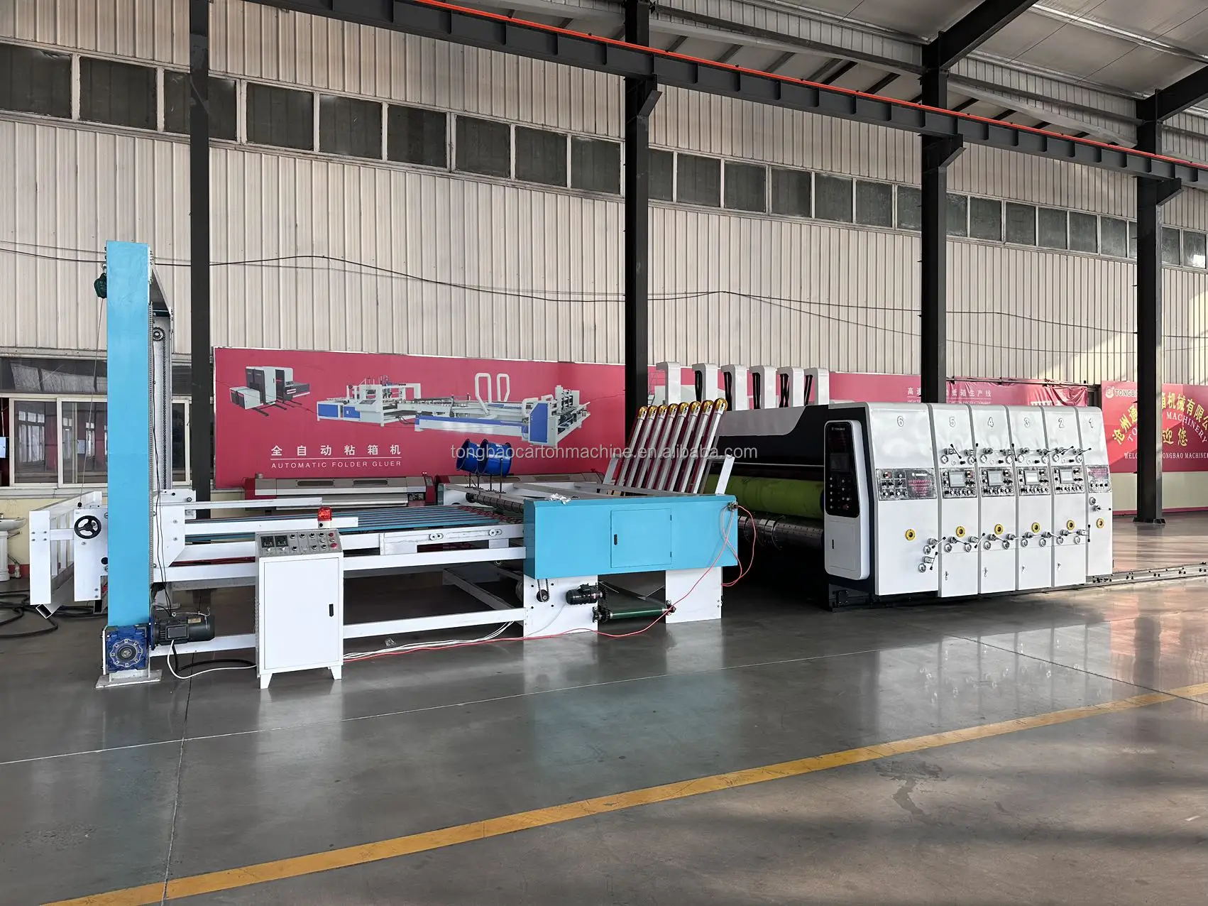 Lead edge feeder colors Flexo printer slotter rotary die cutter machine/corrugated carton box printing slotting die cutting