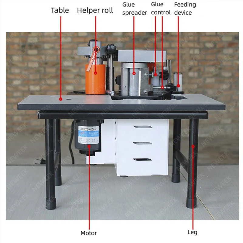 Nweek автоматическая машина для деревообработки 45 градусов Кромкооблицовочный станок Небольшая Ручная герметизация и ремонт мебели