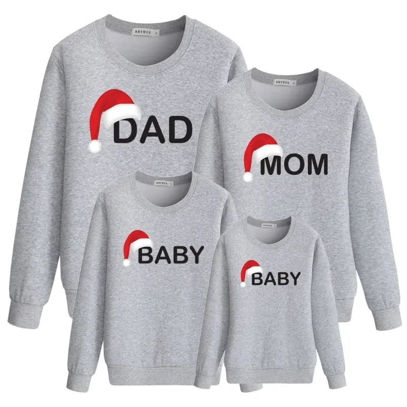 Dad Mom Baby Christmas Clothing for Family hoody matching outfits clothes mother daughter father son Christmas Sweater Shirt