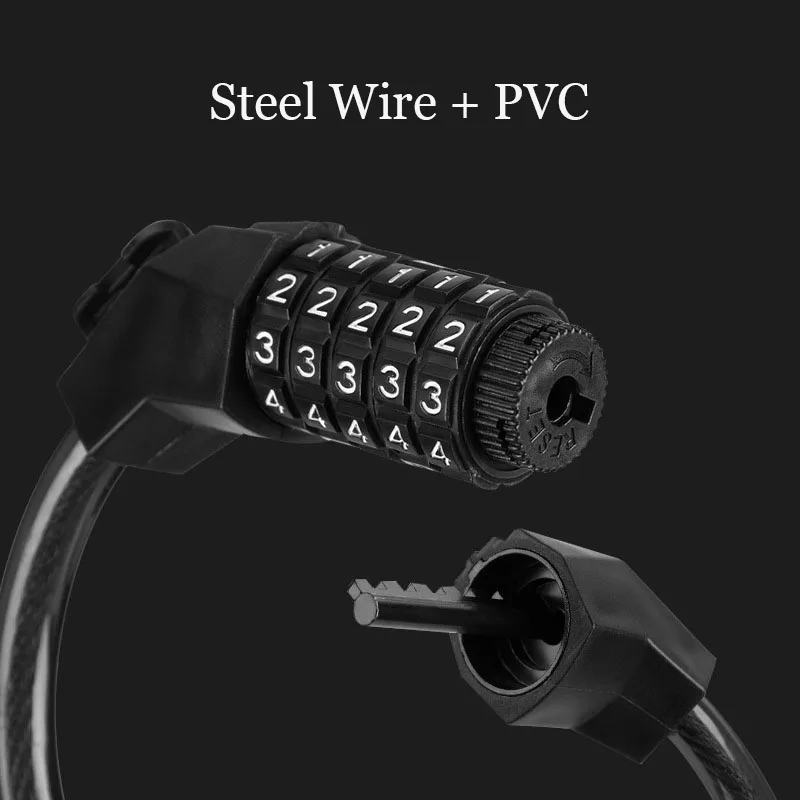 Keyless Lock Combination Chain Bicycle Cable Universal Protective Bike Lock