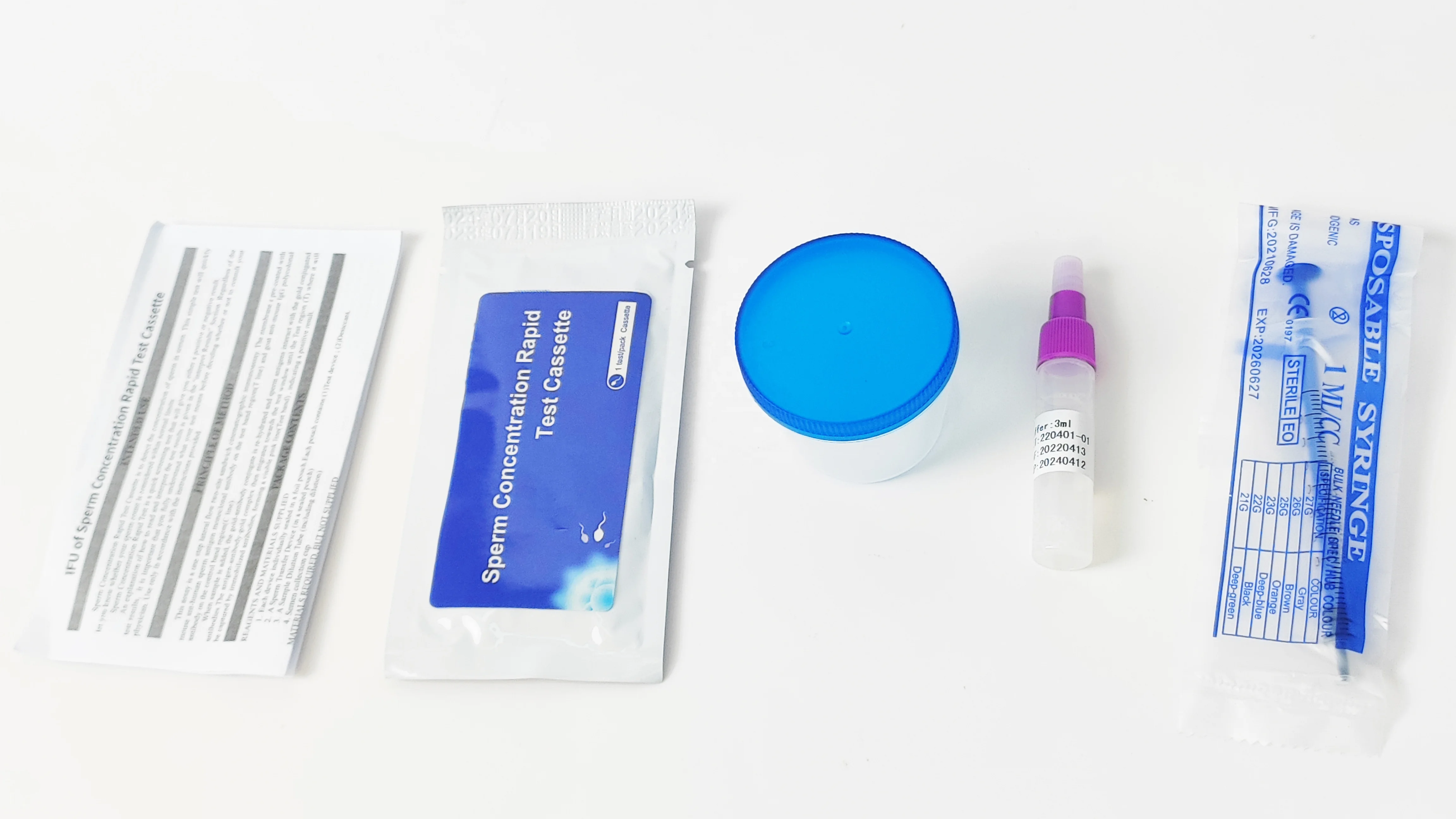 Male Sperm Concentration Test Card Fertility Collection Container Test