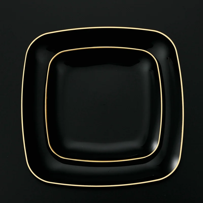 9 Inch Hard Unbreakable Plastic Dishes Melamine Chinese Dinner Customized Round White Plates