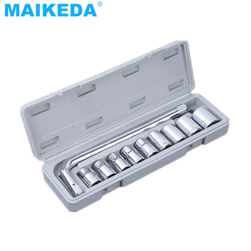 10pcs Professional Complete Socket Set  Mechanics Promotional Car Repair Tools Box Set