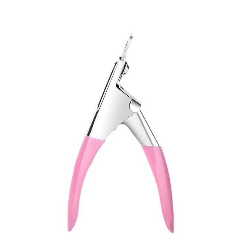 Pink Nail Clippers UV False Nail Edge Cutter Clipper Manicure Tool for Fingernail Art Salon Manicure Tip Acrylic Nail Clippers