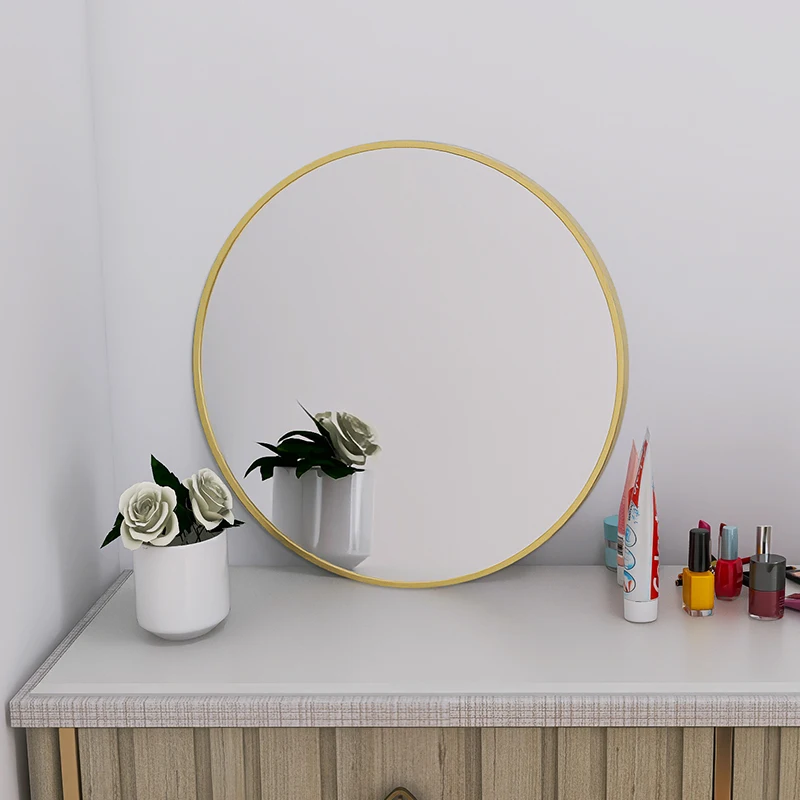 Modern Design Sense Whole Body Hanging Wall Make up Bathroom Glass Frame Round Mirror Household Furniture Decoration