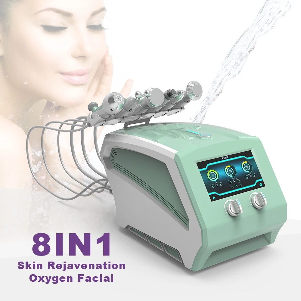 New Portable Facial Peeling Hydro Aqua 8 In 1 Microdermabrasion Hydra Oxygen Jet Machine