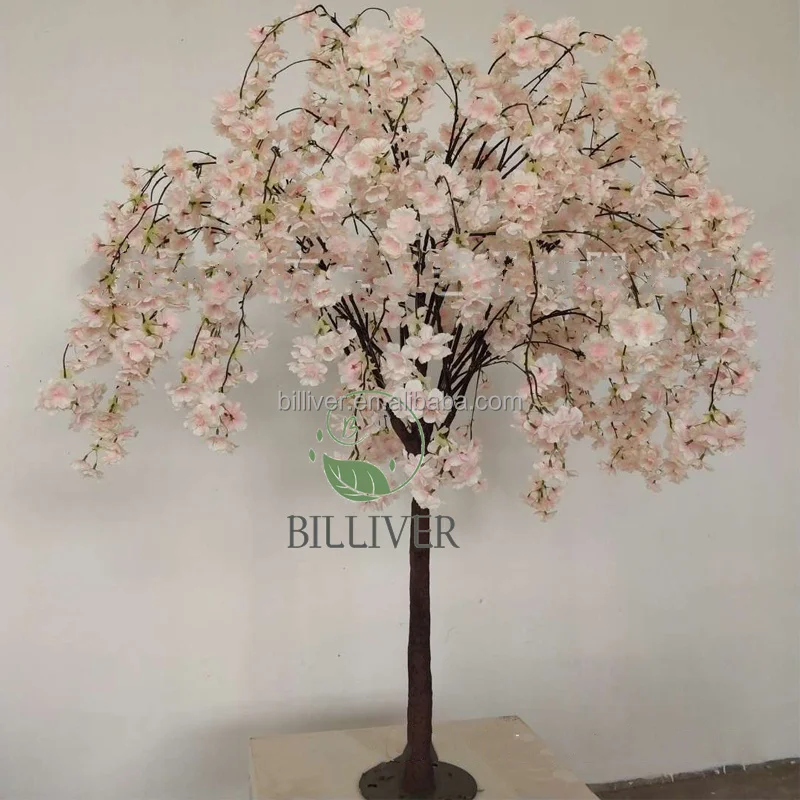 High Quality 1.2M Simulated Artificial pink Cherry Blossom Tree Centerpieces for Wedding Table Bonsai Tree Wholesale