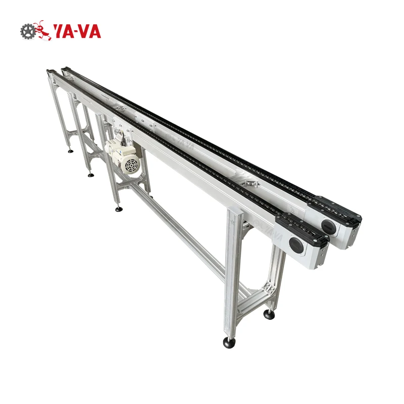 YA-VA Factory Made Aluminium Profile Pallet Conveyors Precision Move Roller Chain Pallet Conveyor