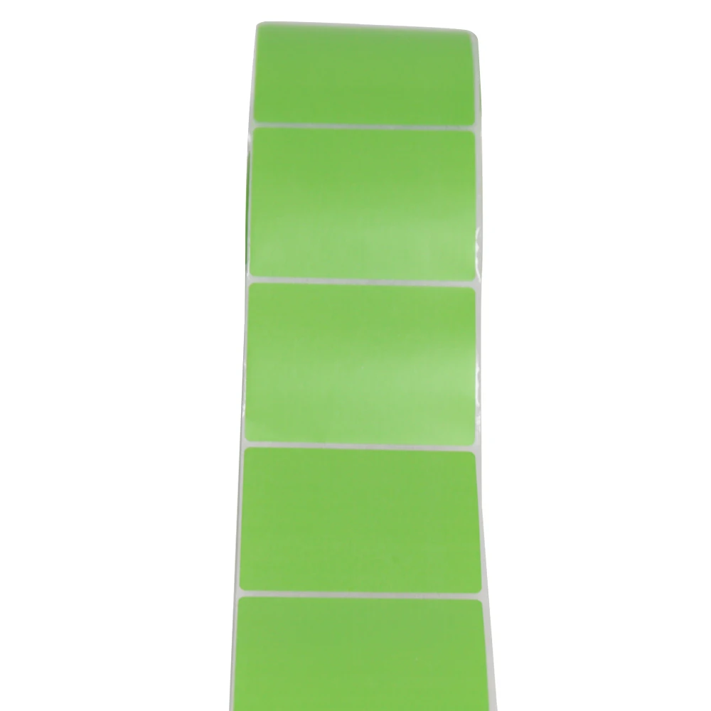 Factory price color thermal transfer labels fluorescent colors red/green thermal transfer label