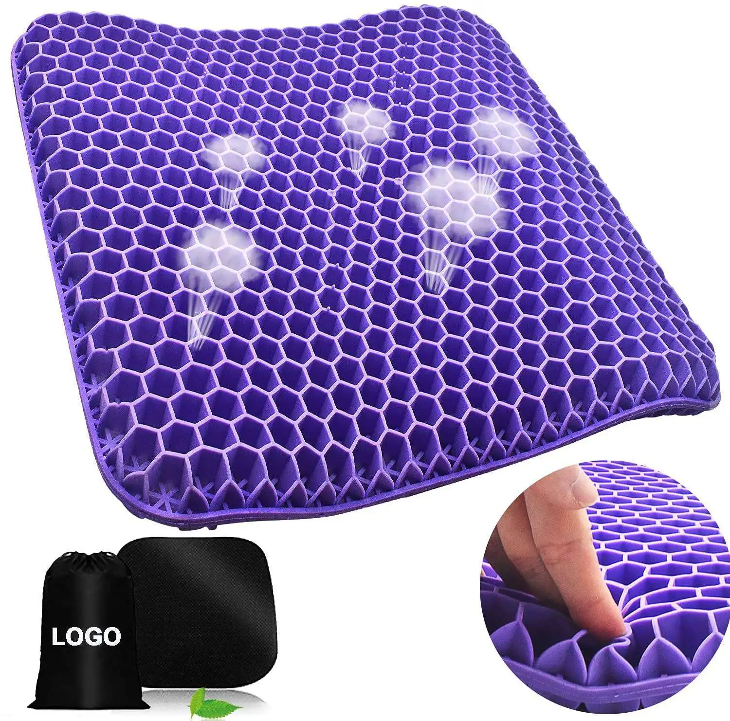 New Design Comfort Soft Square Honeycomb Egg Gel Seat Cushion Gel Sitter for Office Chair Car Seat