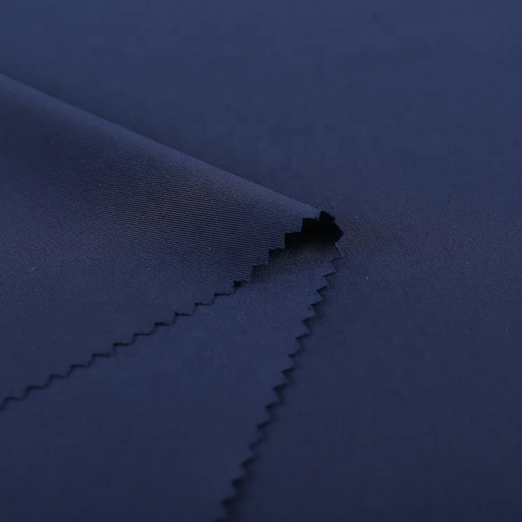 Popular wholesale good quality  92% polyester 8% spandex elastic navy 4 way stretch fabric