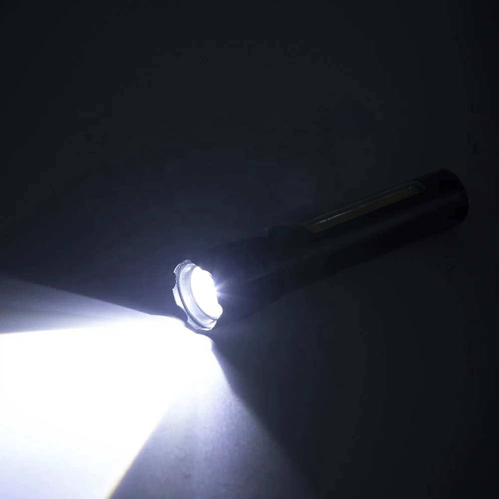 2023 Super Bright Tactical Flashlight Zoom With Cob Sidelight Mini Torch Led Flashlight Pocket Rechargeable Outdoor Emergency