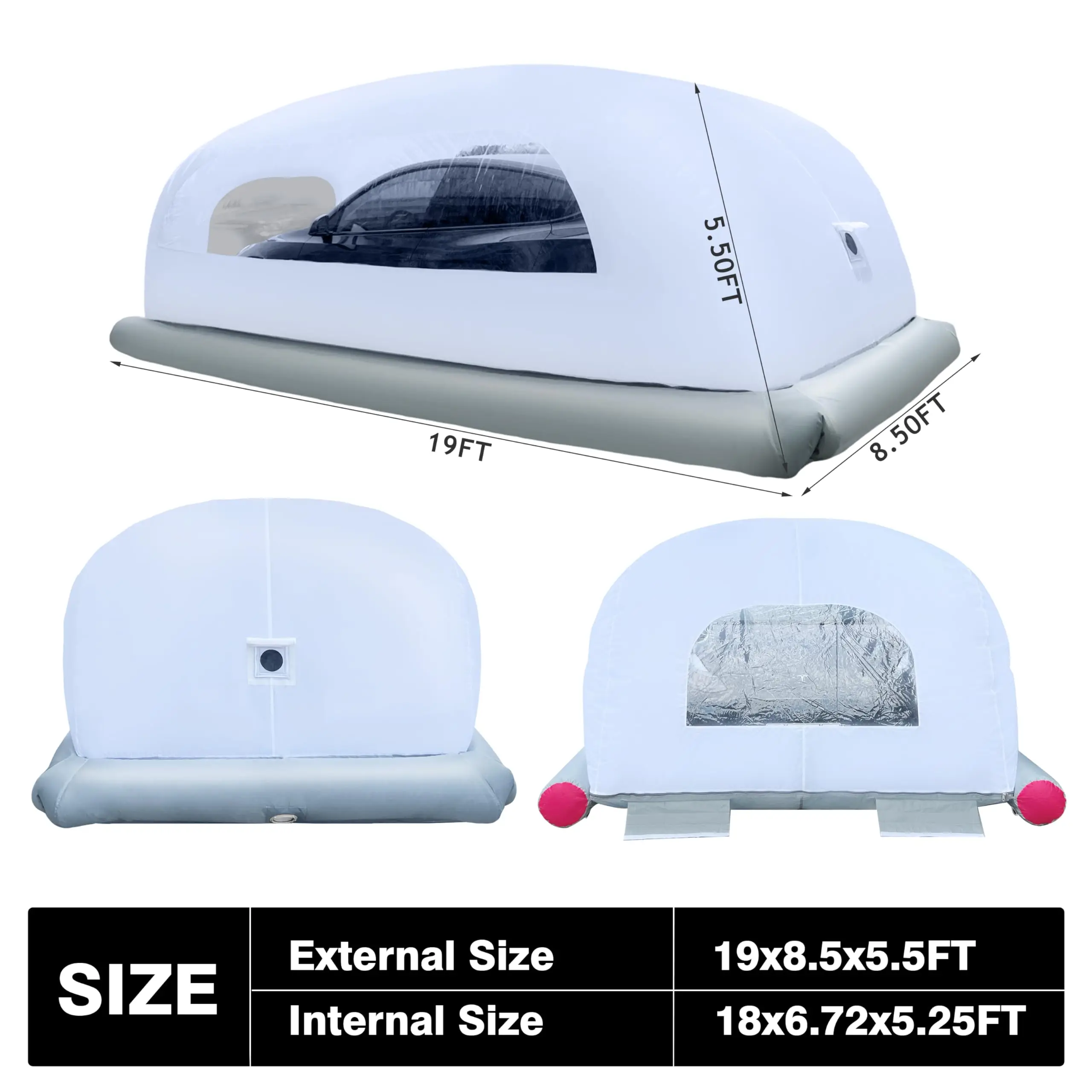 Outdoor Transparent Pvc Inflatable Car Cover Portable Car Shield Bubble Tent Inflatable Garage For Car Cover And Storage